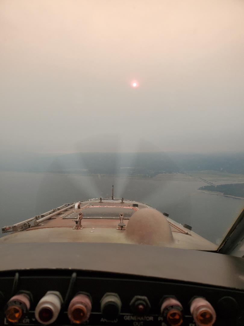 sunset through the smoke 8.20